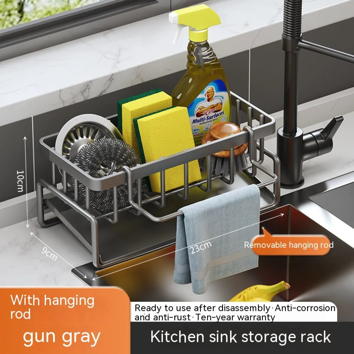 Smart Sink Organizer – Multi-Purpose Rack for Kitchen Essentials