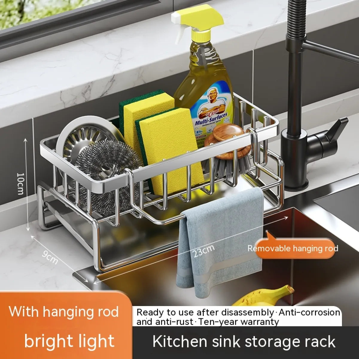 Smart Sink Organizer – Multi-Purpose Rack for Kitchen Essentials