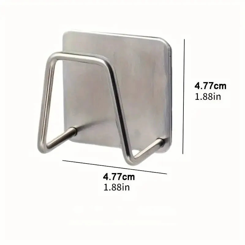 No-Drill Stainless Steel Sink Sponge Holder – Rustproof & Space-Saving