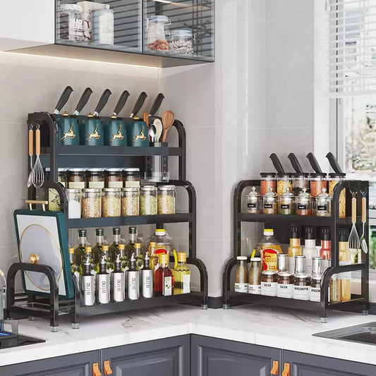Premium Multifunctional Kitchen Rack | Adjustable Spice Organizer