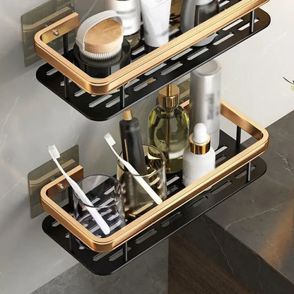 Elegant Wall-Mounted Shower Shelf – Drill-Free Bathroom Organizer