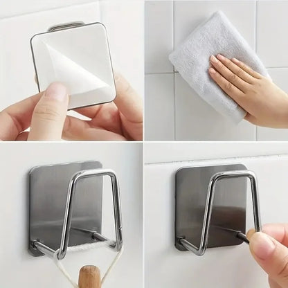 No-Drill Stainless Steel Sink Sponge Holder – Rustproof & Space-Saving